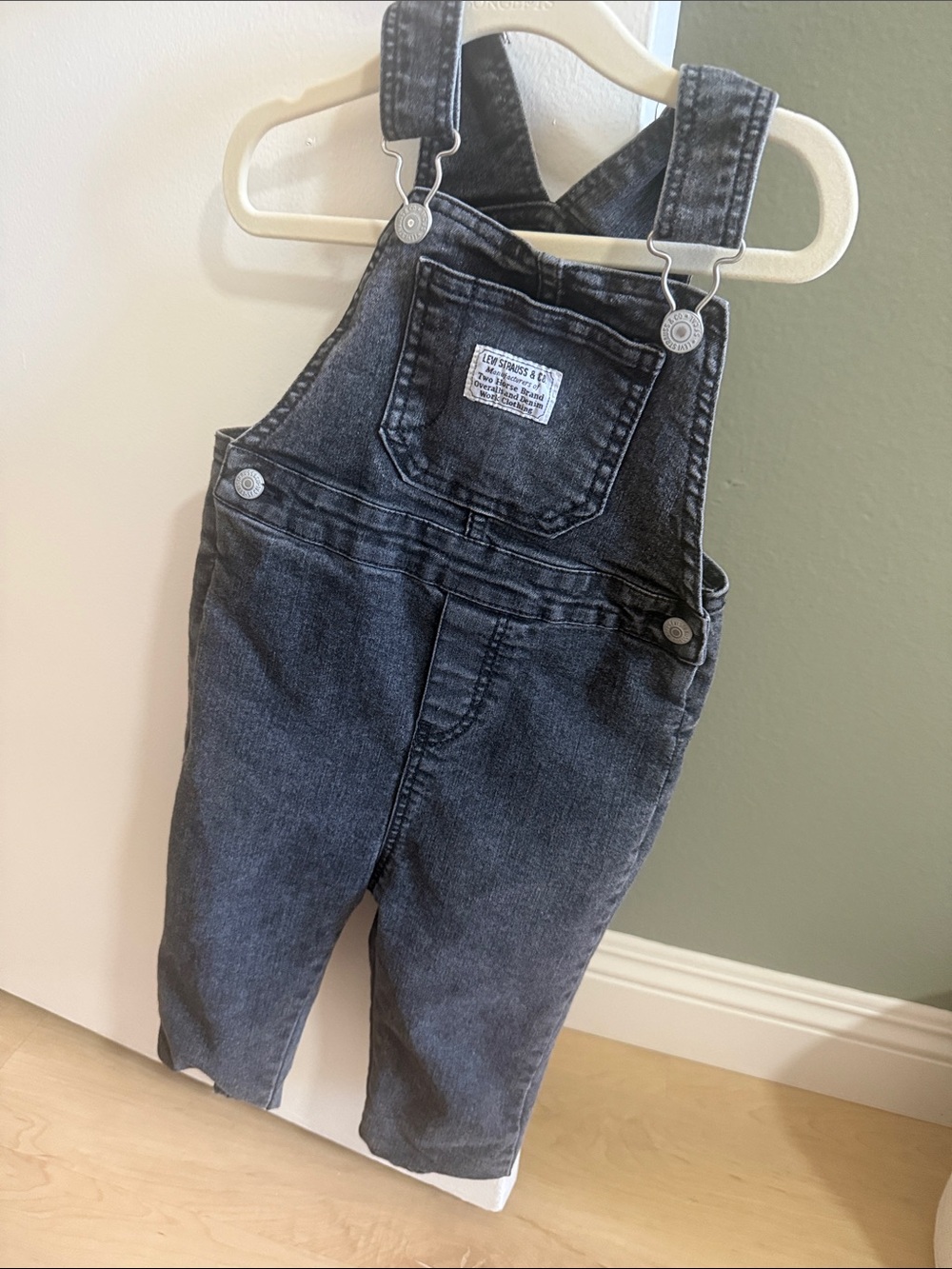 Levi's Black Wash Kids Denim Overalls